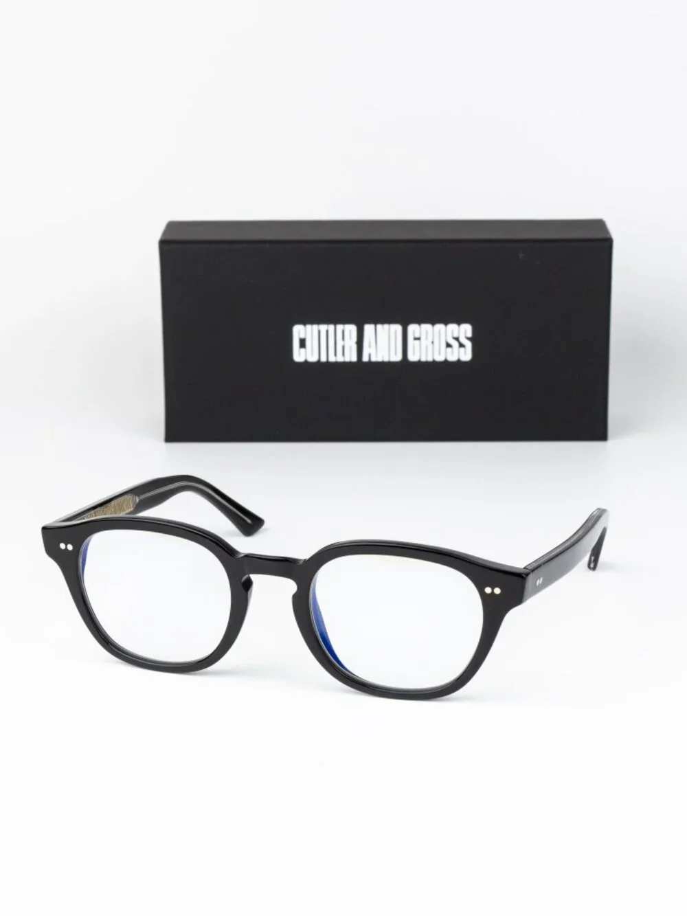 Cutler and Gross Women Eyeglasses Black Square CGBB1380 001 NEW AUTHENTIC
